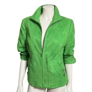 #59 Evan Picone Green zip up blazer Sz-10